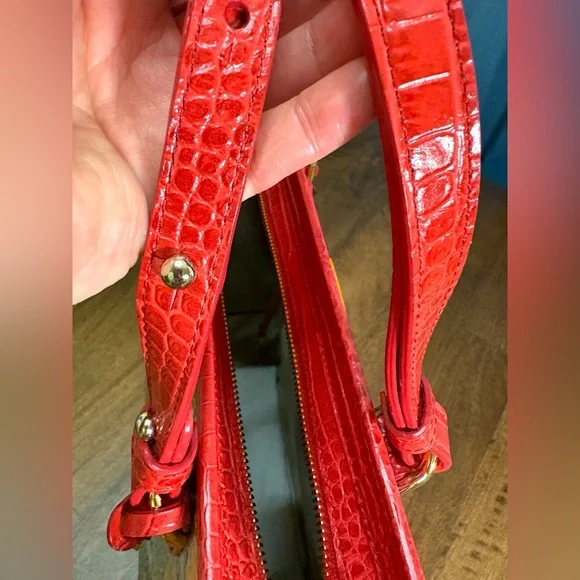 Brahmin NWT Tia - Red Dragon Experium Snake Print Tote - Picture 9 of 14